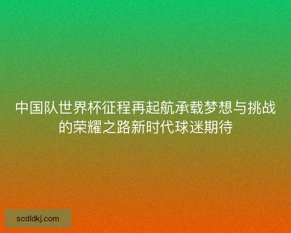 中国队世界杯征程再起航承载梦想与挑战的荣耀之路新时代球迷期待