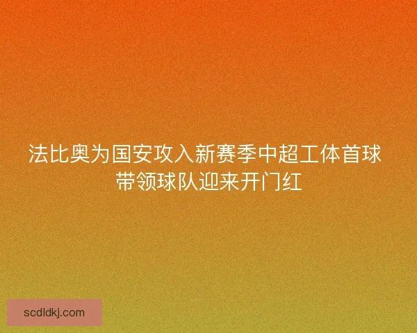 法比奥为国安攻入新赛季中超工体首球 带领球队迎来开门红