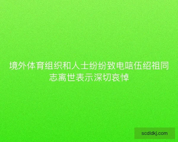 境外体育组织和人士纷纷致电唁伍绍祖同志离世表示深切哀悼