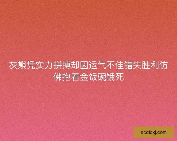 灰熊凭实力拼搏却因运气不佳错失胜利仿佛抱着金饭碗饿死 灰熊凭实力拼搏却因运气不佳错失胜利仿佛抱着金饭碗饿死