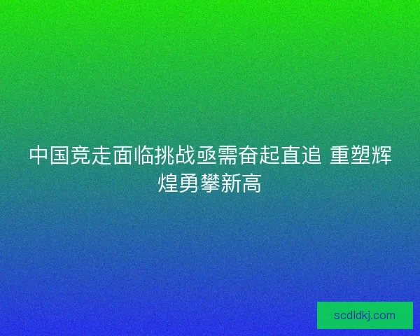 中国竞走面临挑战亟需奋起直追 重塑辉煌勇攀新高